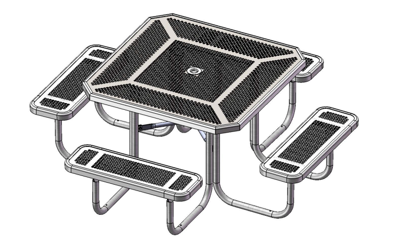 UltraSite Capri Seating Table with Perforated Pattern 358