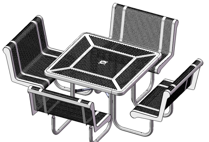UltraSite Capri Seating Table with Perforated Pattern 358