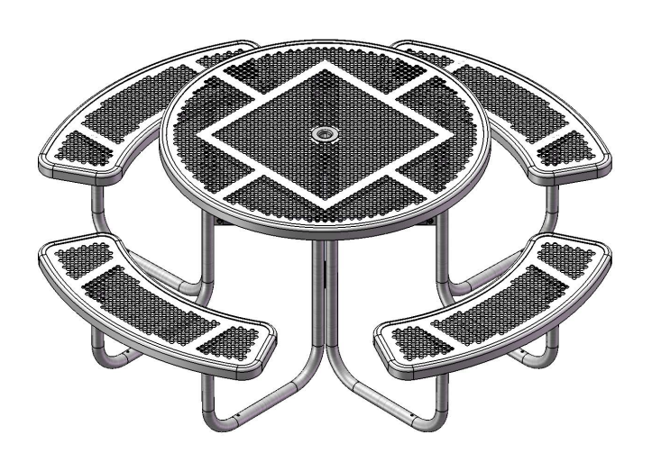 UltraSite Table with Perforated Pattern 358