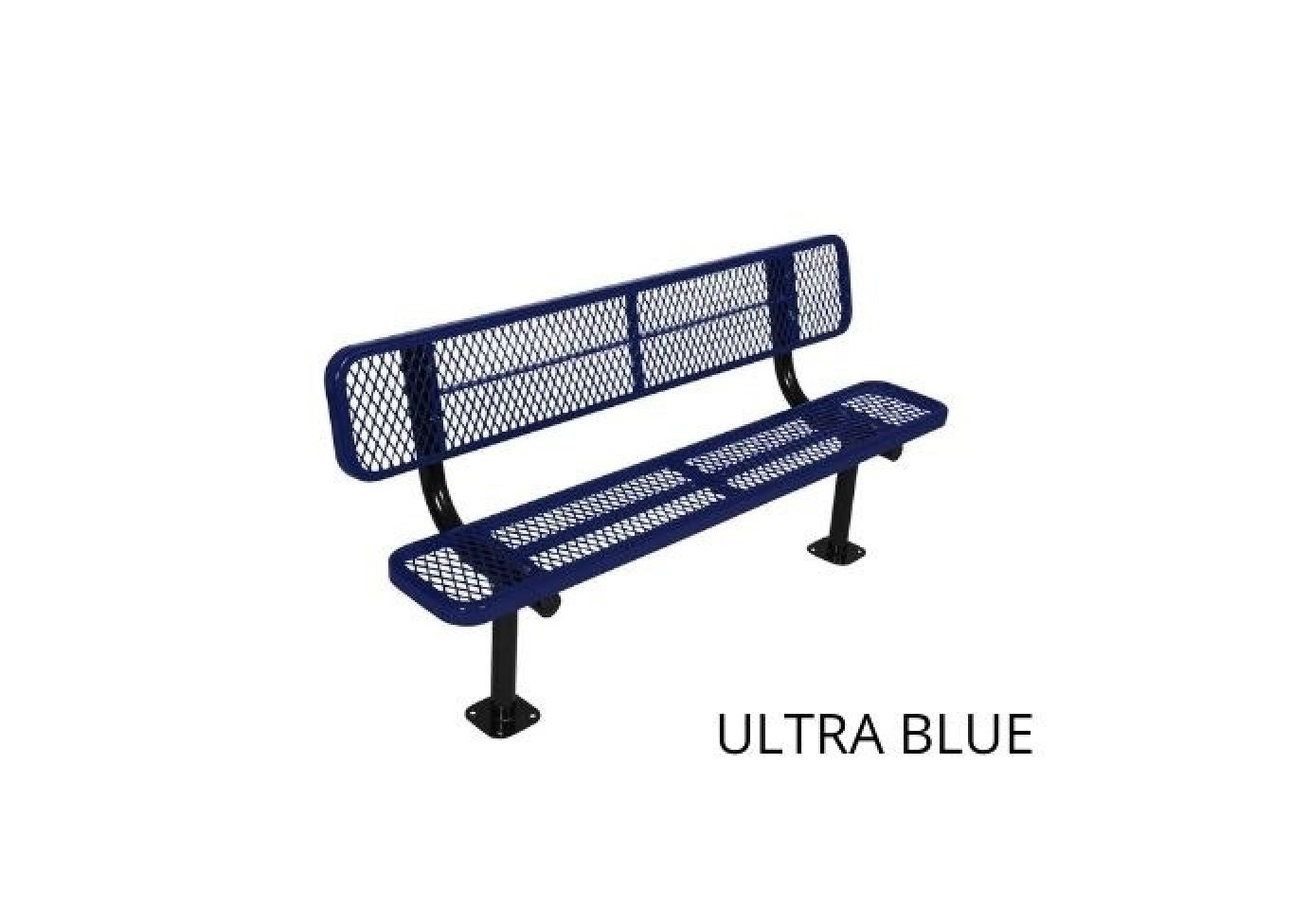 UltraSite Extra Heavy-Duty Bench With Back: 12" Seating 940