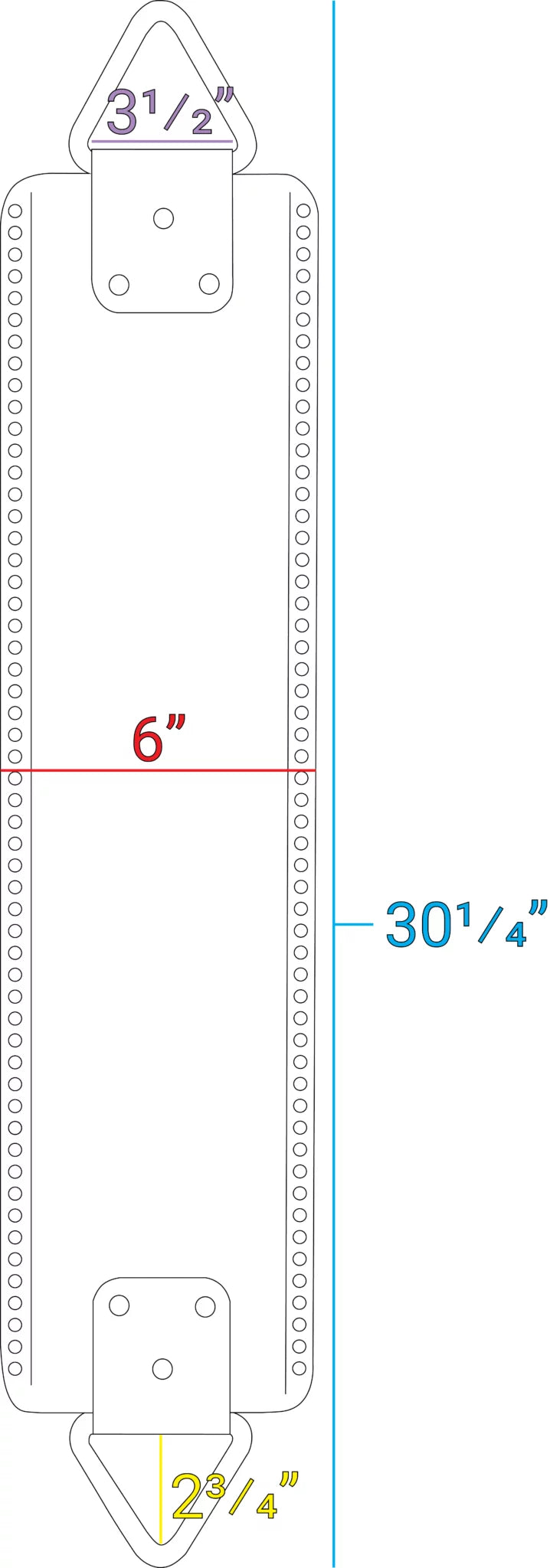 S115 Rubber Belt Seat With Fluted Edges - USA Made