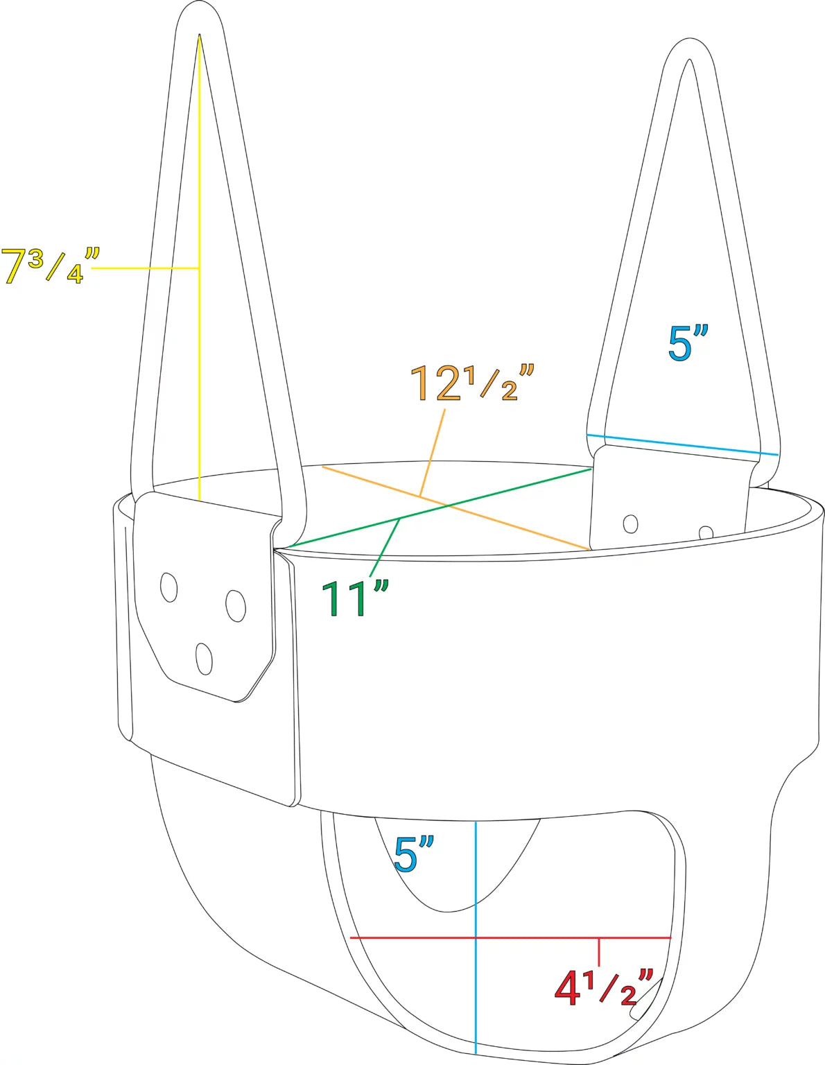 Jensen Swing S100 Toddler Full Bucket Rubber Swing Seat - USA Made