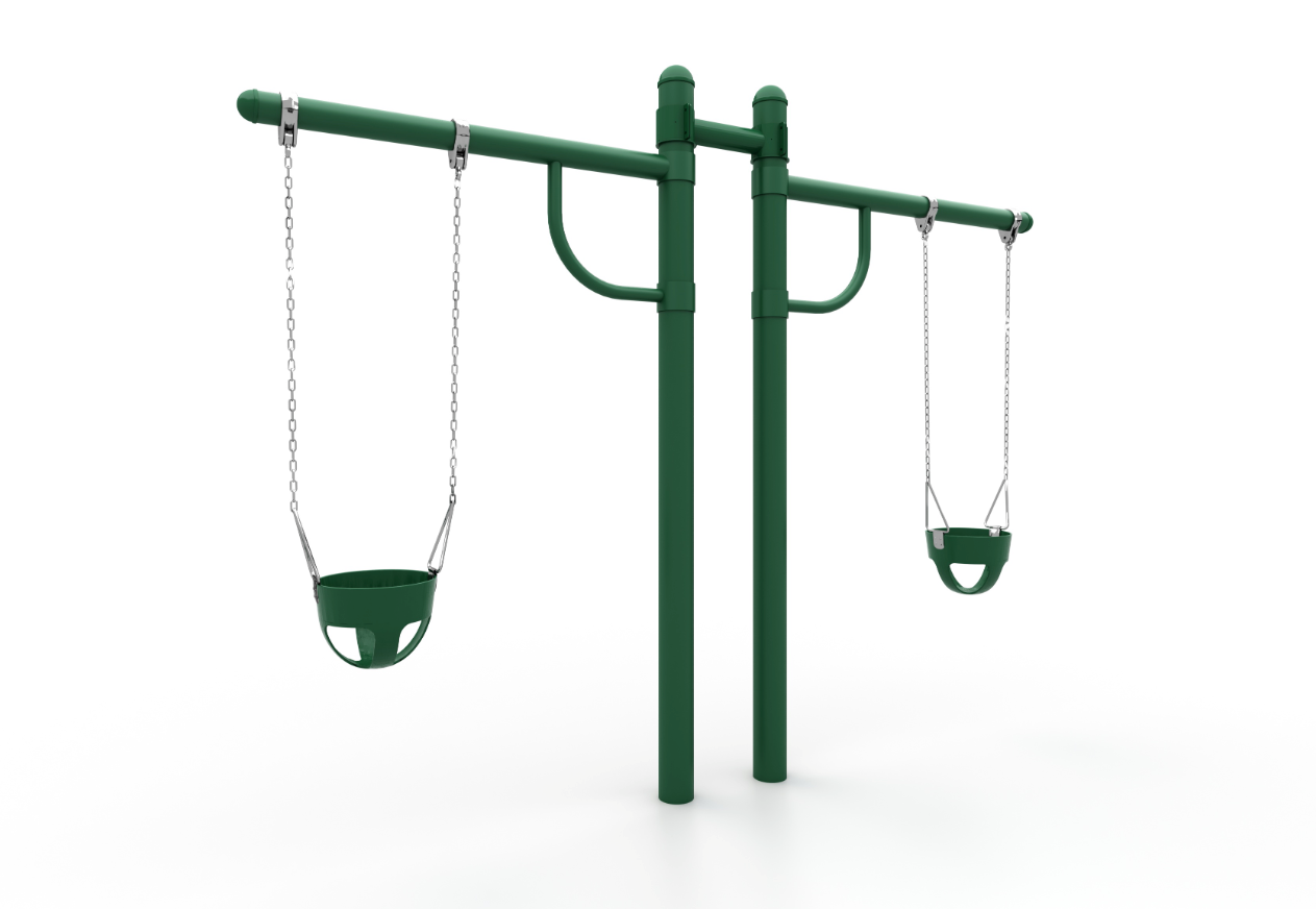Wisdom Playgrounds WiseFREE 5" Single Post Swing Bucket Tree Swing SPS-0801-TS