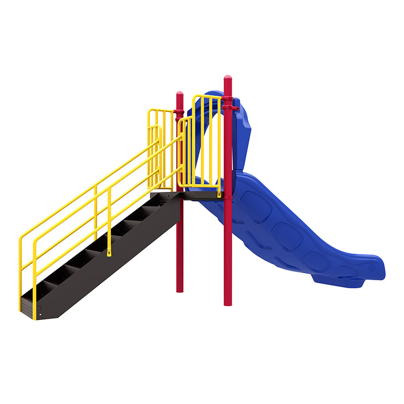 Wisdom Playgrounds 4′ Freestanding Double Slide FS-SL4802P WiseWORX