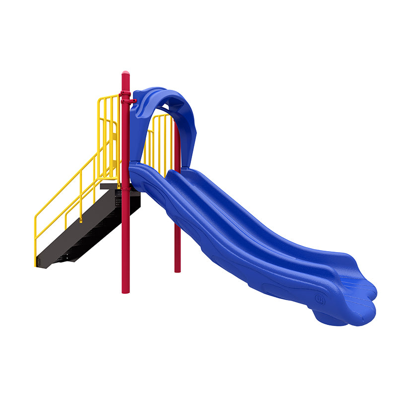 Wisdom Playgrounds 4′ Freestanding Double Slide FS-SL4802P WiseWORX