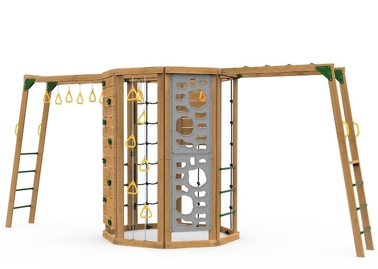 Playstar Backyard Playset with Cliff-Hanger| Silver, 15 Activities