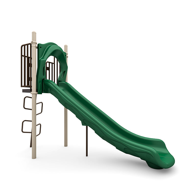 Wisdom Playgrounds 5′ Freestanding Single Slide QSFS-SL6001WCP Quick Ship, WiseFREE