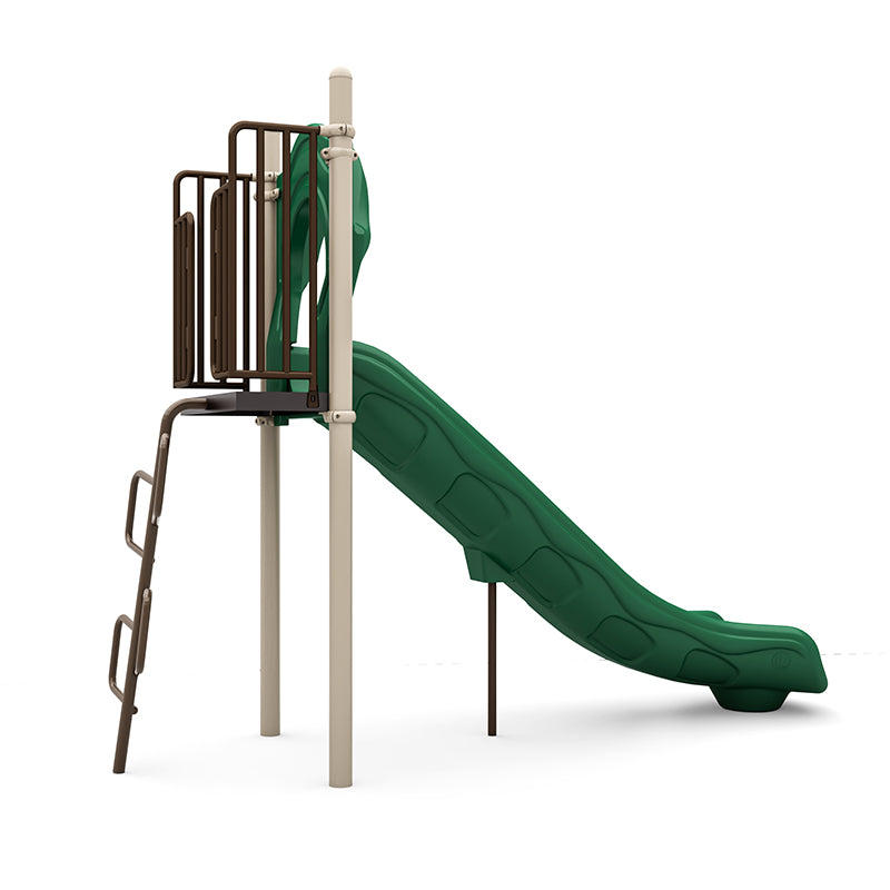 Wisdom Playgrounds 5′ Freestanding Single Slide QSFS-SL6001WCP Quick Ship, WiseFREE
