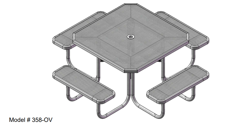 UltraSite Table with Diamond Pattern 358
