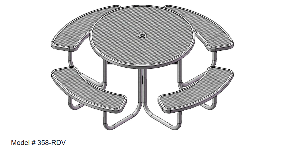 UltraSite Table with Diamond Pattern 358
