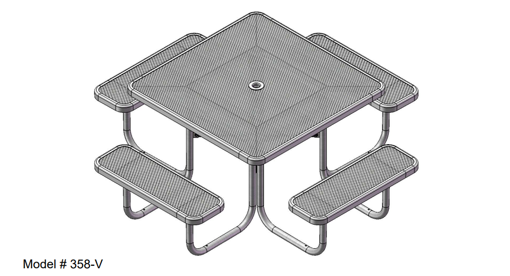 UltraSite Table with Diamond Pattern 358