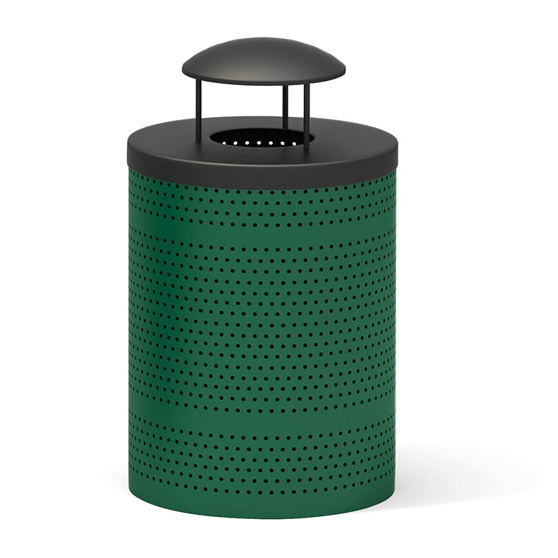 Wisdom Playgrounds Wisebin With Rain Cover Trash Receptacles QS72-21022-110