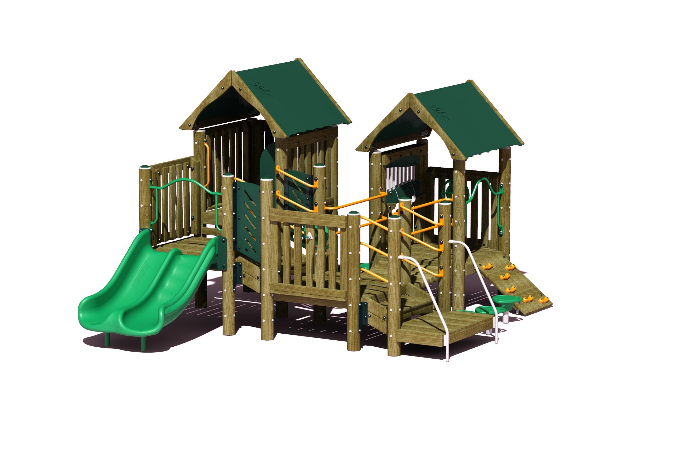Big Toys Hamlet Play System in Green Roof 735-G