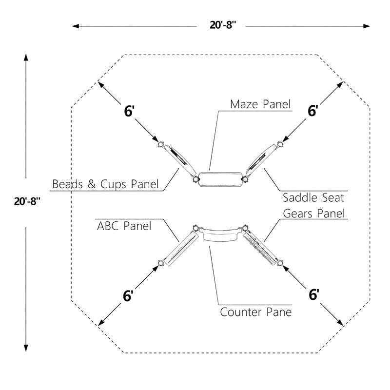 Wisdom Playgrounds WiseTOT Kidz Corner Playground Structure QSWP-350024