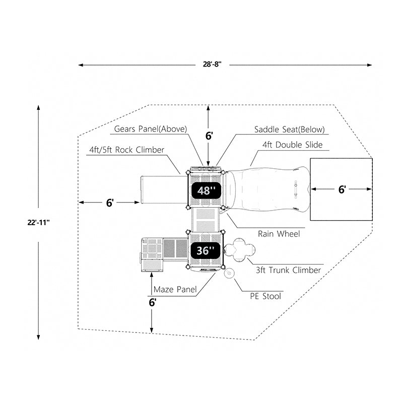 Wisdom Playgrounds Sunny Stack Playground Structure QSWP-350017