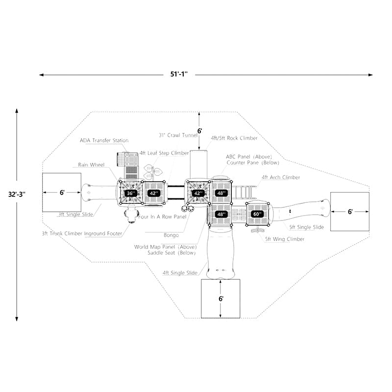 Wisdom Playgrounds Olympia Playground Structure QSWP-350023