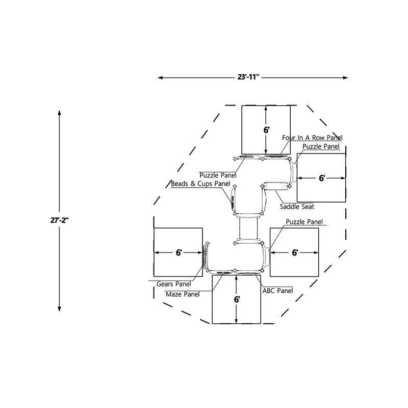 Wisdom Playgrounds WiseTOT Yesteryears Playground Structure QSWP-350007