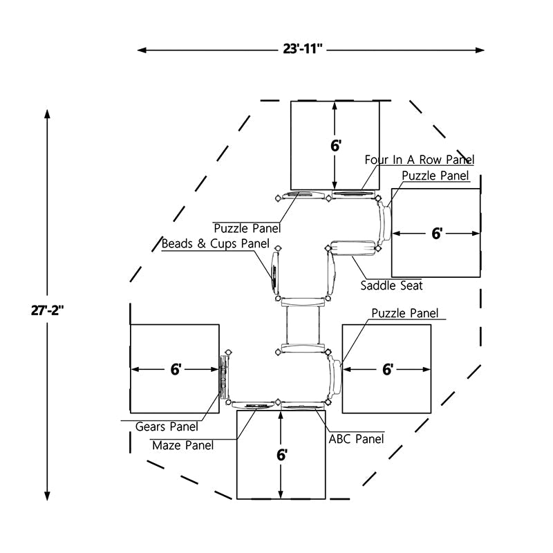 Wisdom Playgrounds WiseTOT Yesteryears Playground Structure QSWP-350007
